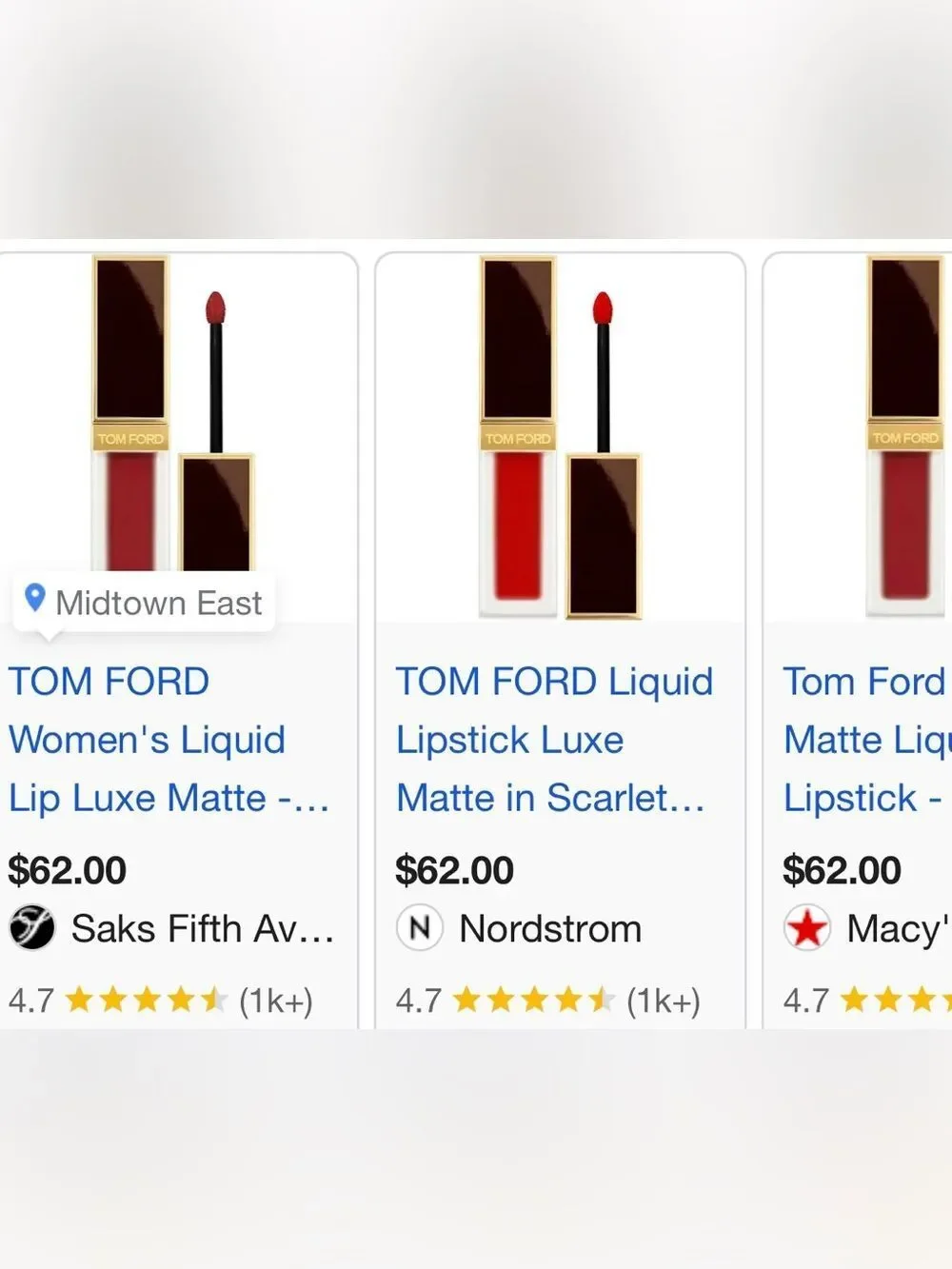 TOM FORD Liquid Lipstick Luxe Matte Color: Carnal Red